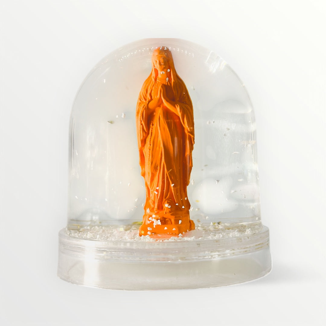 Virgin Mary snow globe