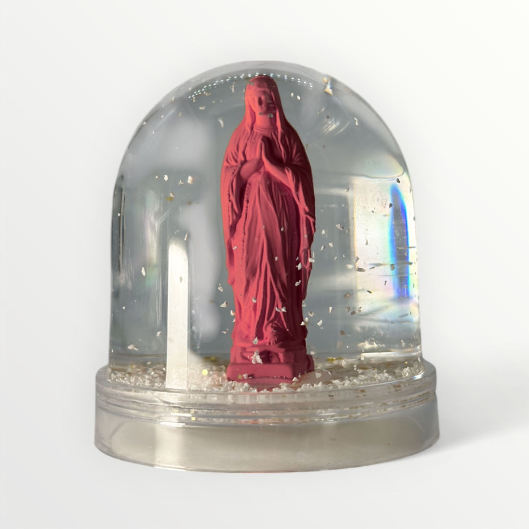 Virgin Mary snow globe