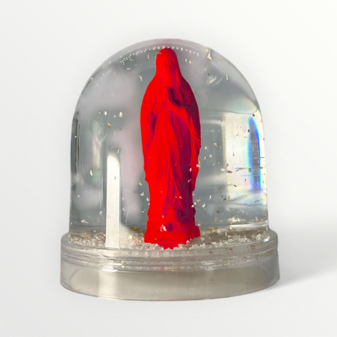 Virgin Mary snow globe