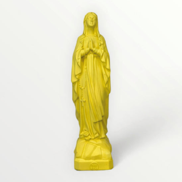 Statuette Marie de Lourdes 23 cm — Jaune Citron