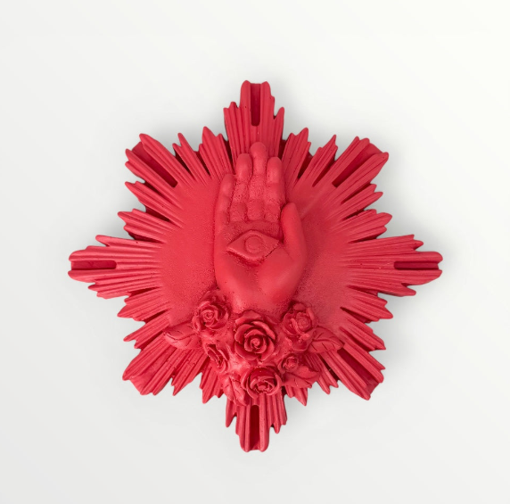 Ex-voto Main de Marie - Rose Corail