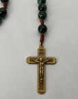 Chapelet Notre-Dame de Fatima en Malachite Reconstituée – Édition Limitée