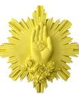 Ex-voto main de marie jaune citron