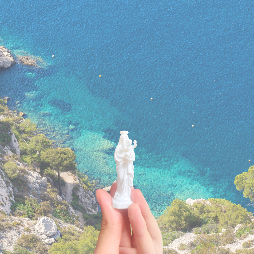 Mini figurine de Notre-Dame de la Garde blanc