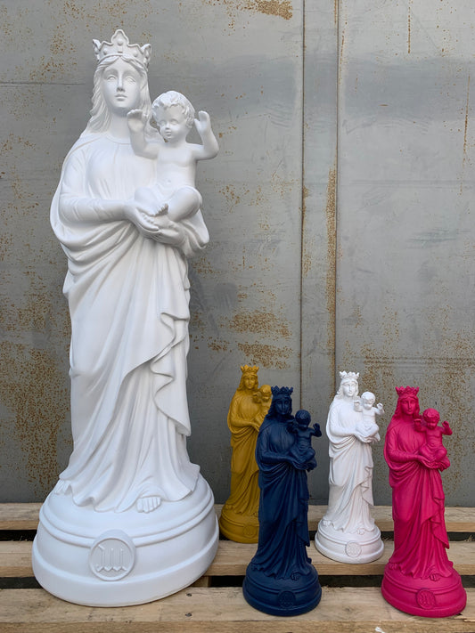 Statue Notre-Dame-de-la-Garde 80cm J'ai vu la Vierge - couleurs automne | hiver
