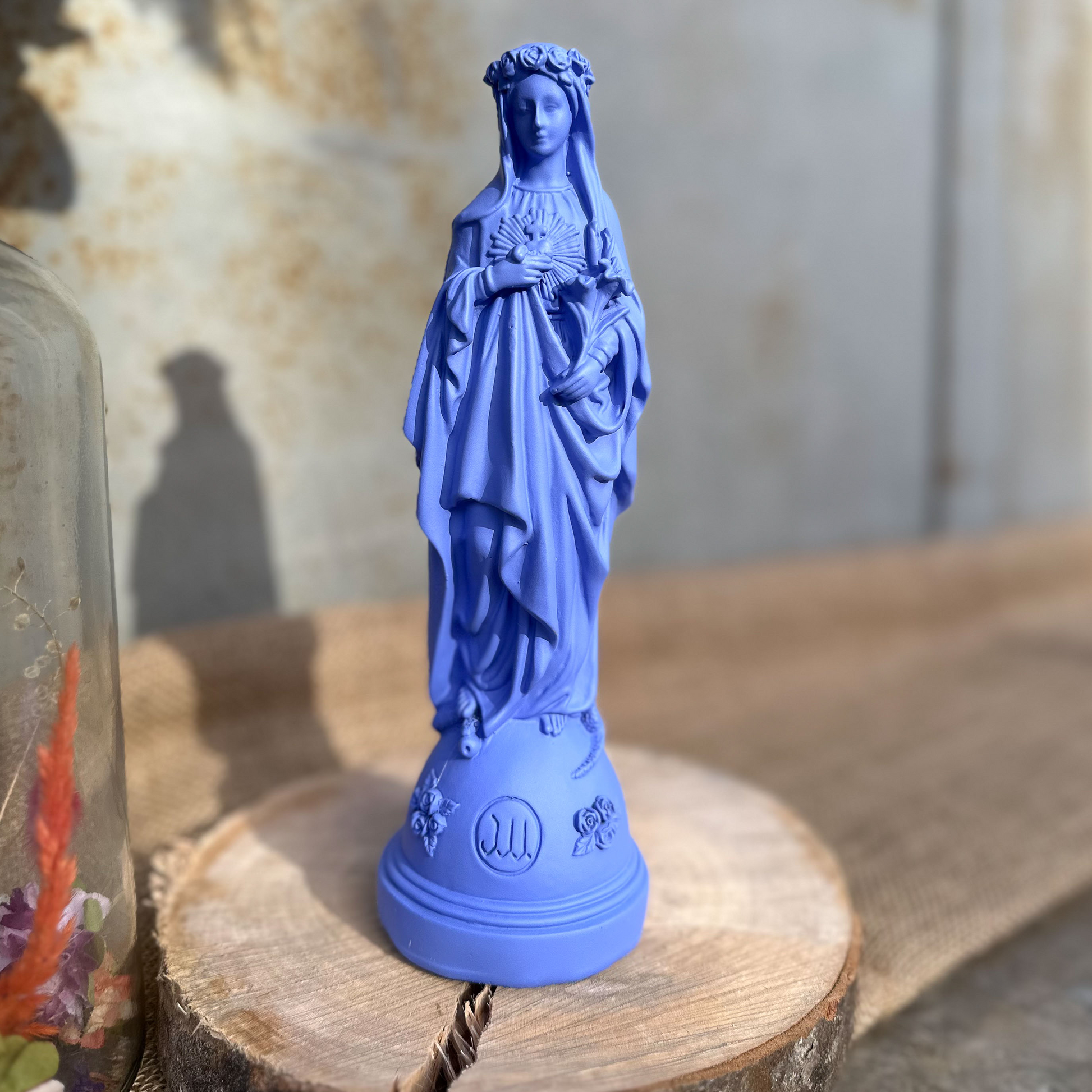 Statuettes Marie aux Fleurs - couleurs Printemps | Été Lavande