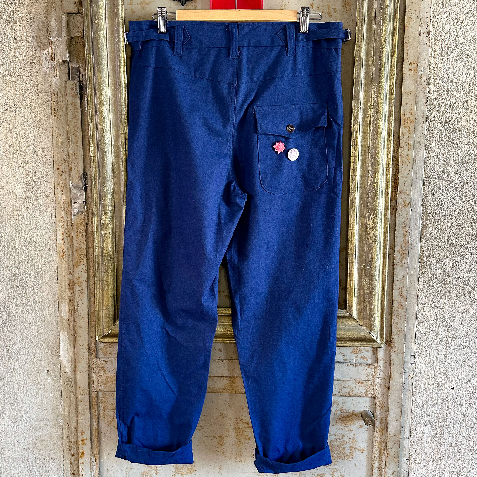 Pantalons bleus de Chine J'ai vu la Vierge - couleur Bleu