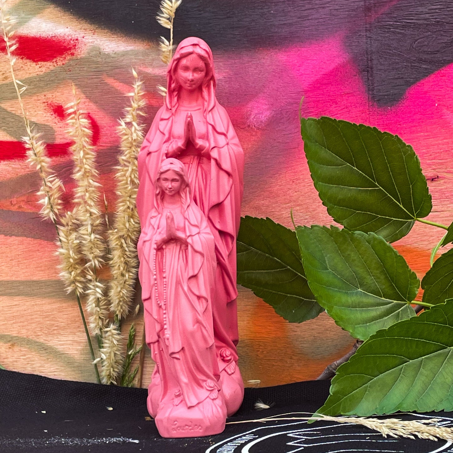 Statuette décoration d'intérieur Vierge Petite Marie Lourdes 12cm - couleurs intemporelles