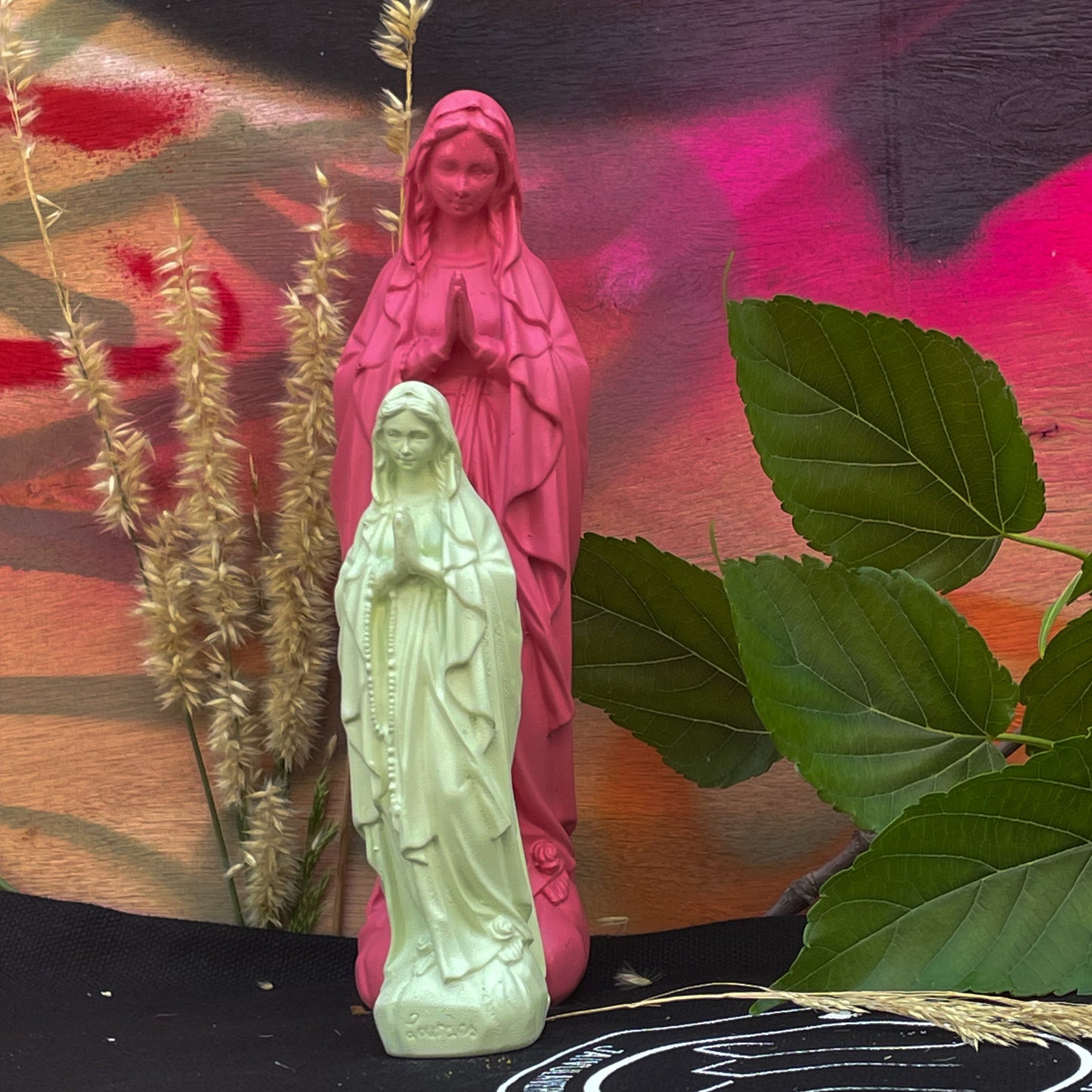 Statuette décoration d'intérieur Vierge Petite Marie Lourdes 12cm - couleurs intemporelles