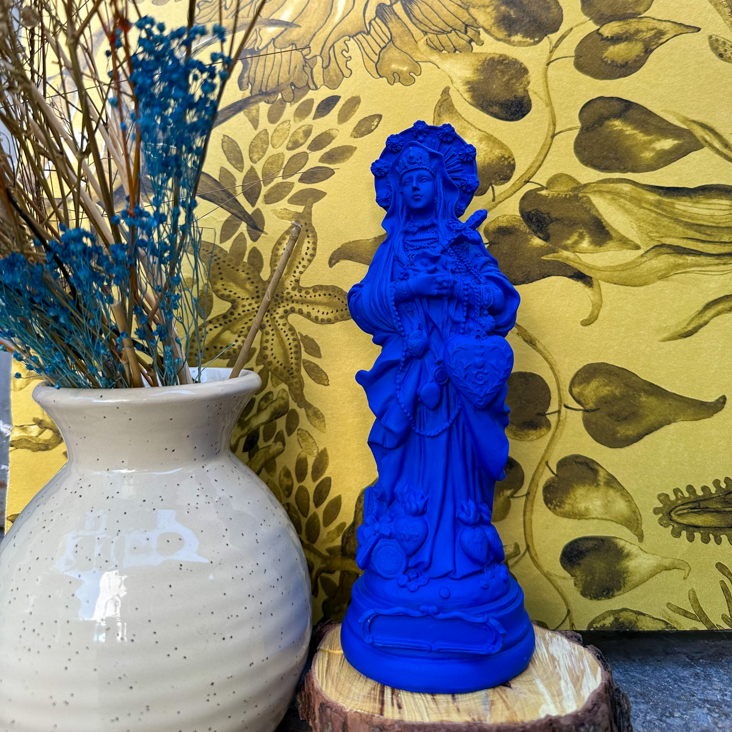 Statuette Sainte Erzulie-Freda - couleurs intemporelles indigo