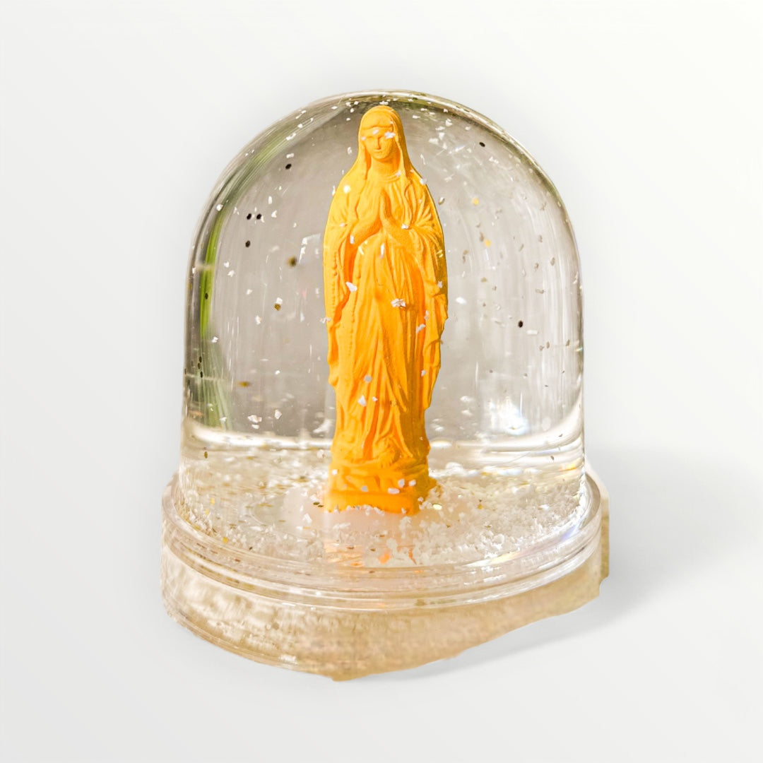 Virgin Mary snow globe