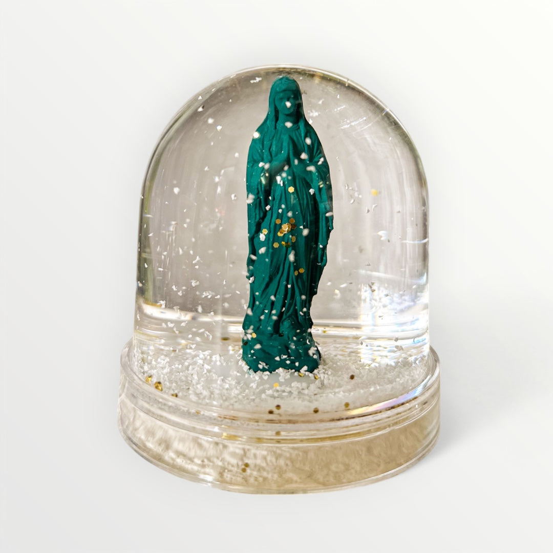 Virgin Mary snow globe