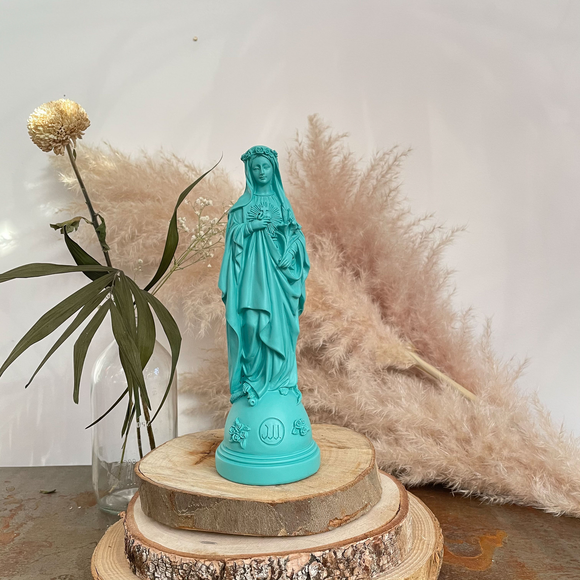 Statuettes Marie aux Fleurs - couleurs intemporelles splash