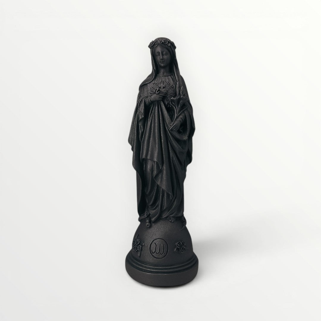 Statuette Marie aux fleurs - Maf in black METAL - Vente flash