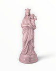Statuette Bonne-Mère 30 cm couleur Rose Poudré – Notre-Dame de la Garde peinte à la main à Marseille