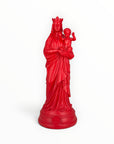 Statuette Bonne-Mère 30 cm couleur Rouge Carmin – Notre-Dame de la Garde peinte à la main à Marseille