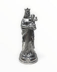 Statuette Bonne-Mère 30 cm couleur Argent – Notre-Dame de la Garde peinte à la main à Marseille