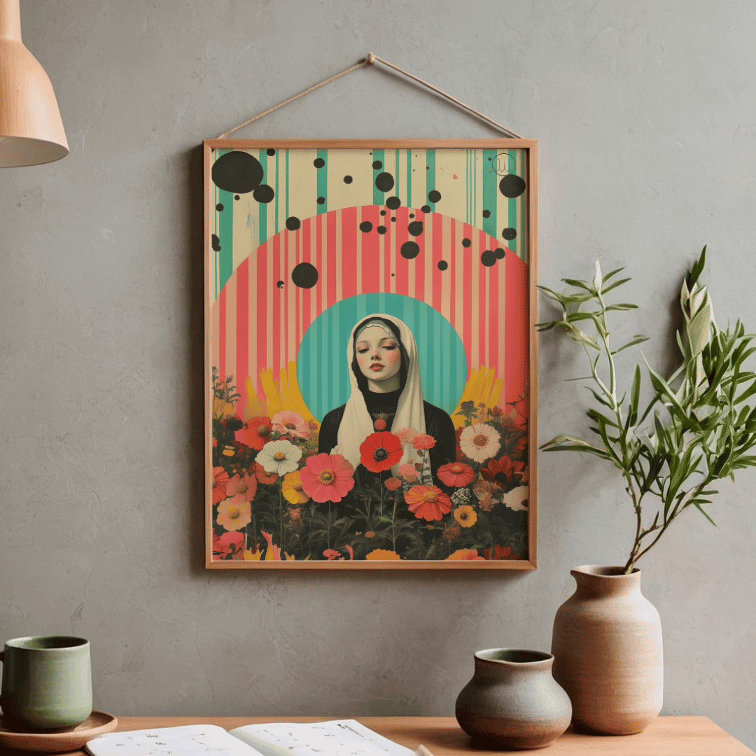 Numéro 21
Une scène riche et florale, où les détails s’entrelacent dans une harmonie douce. Une célébration de la beauté et de l’abondance.