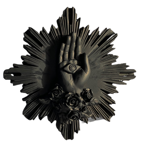 Ex-voto main "La main de Marie" - Automne / Hiver noir