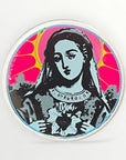 Round button badge 38 mm design Virgin, Jesus, ex-voto