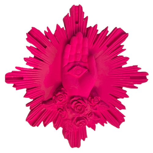 Ex-voto main "La main de Marie" - Automne / Hiver pink