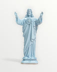 Statuette Jesus loves you 22cm bleu brume