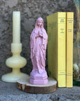 Statuette Vierge Marie Lourdes Rose poudré