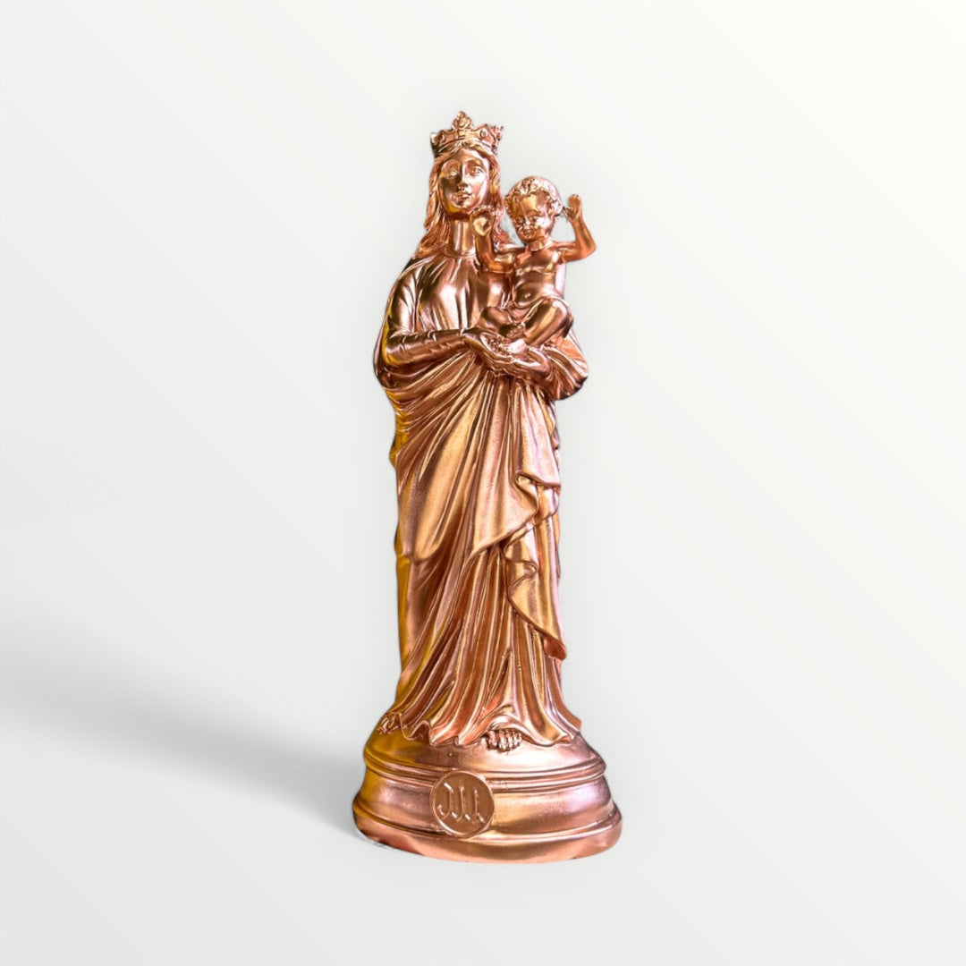 Statuette de la Vierge à l'enfant - Notre-Dame de la Garde cuivre