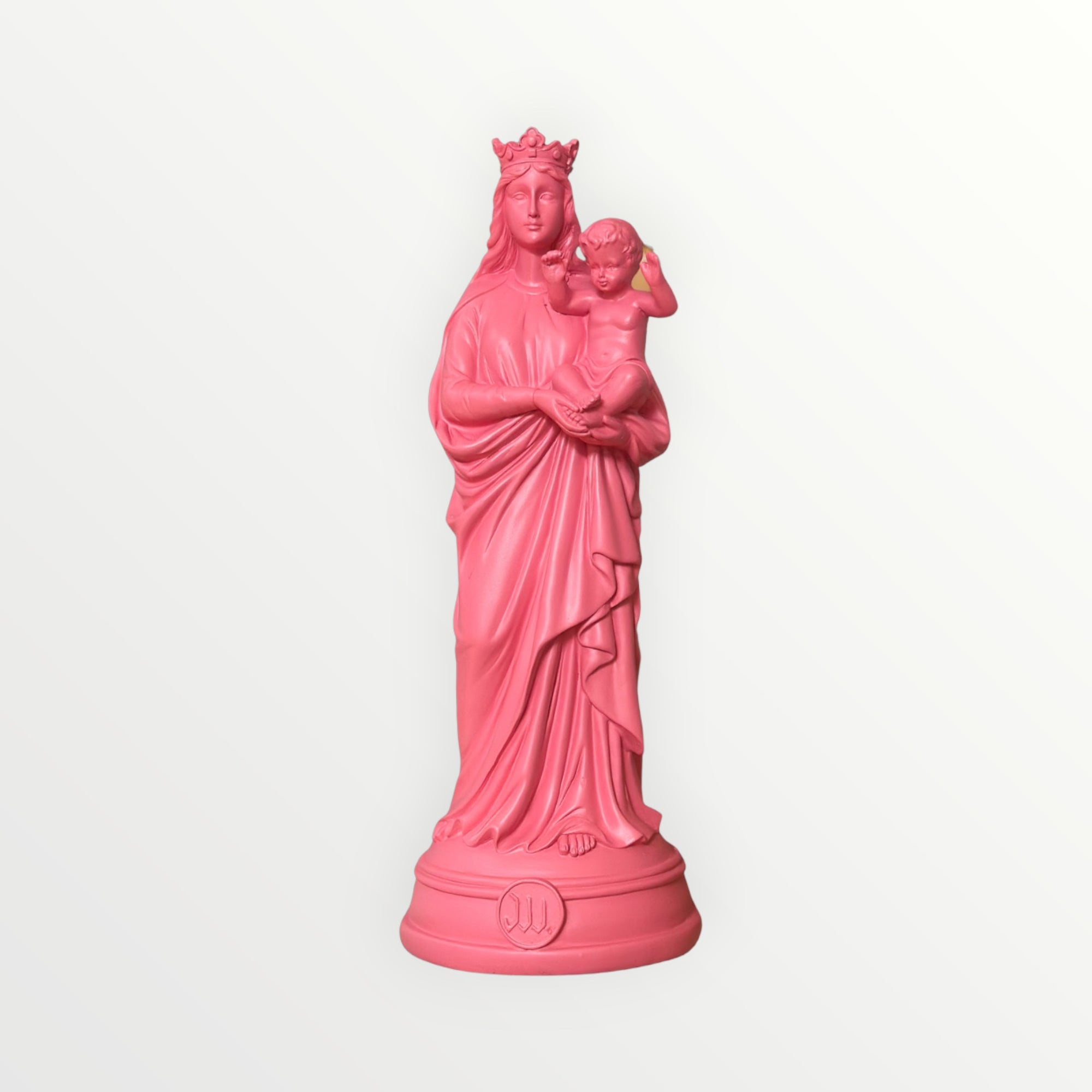Statuette de la Vierge à l'enfant - Notre-Dame de la Garde rose bazooka