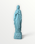 Statuette lourdes 23cm bleu givre 