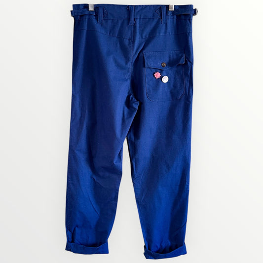 Pantalons bleus de Chine J'ai vu la Vierge - couleur Bleu