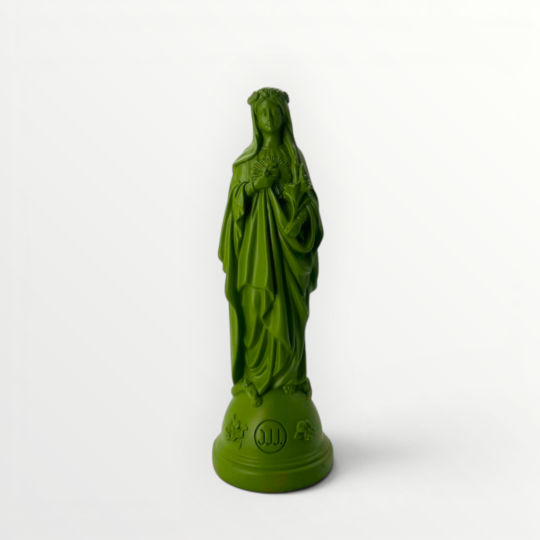 Statuettes of Mary with Flowers - timeless colors