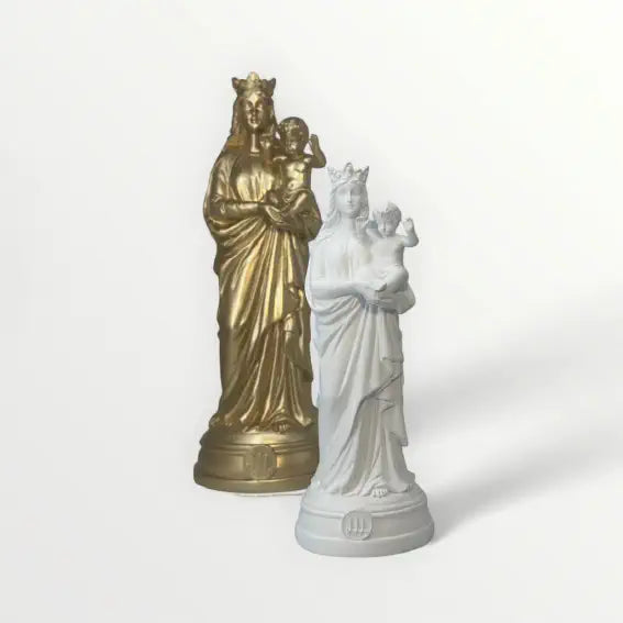 Statuette de la Vierge à l'enfant 20cm - Notre-Dame-de-la-Garde - Couleur intemporelle