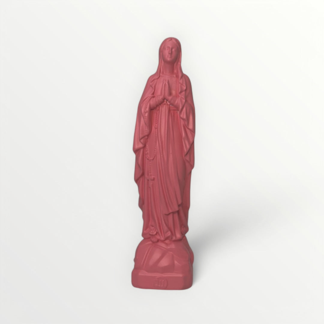 Vierge Marie de Lourdes 12 cm rose bazooka