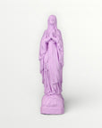 statuette vierge de lourdes pastel decoration paques parme 