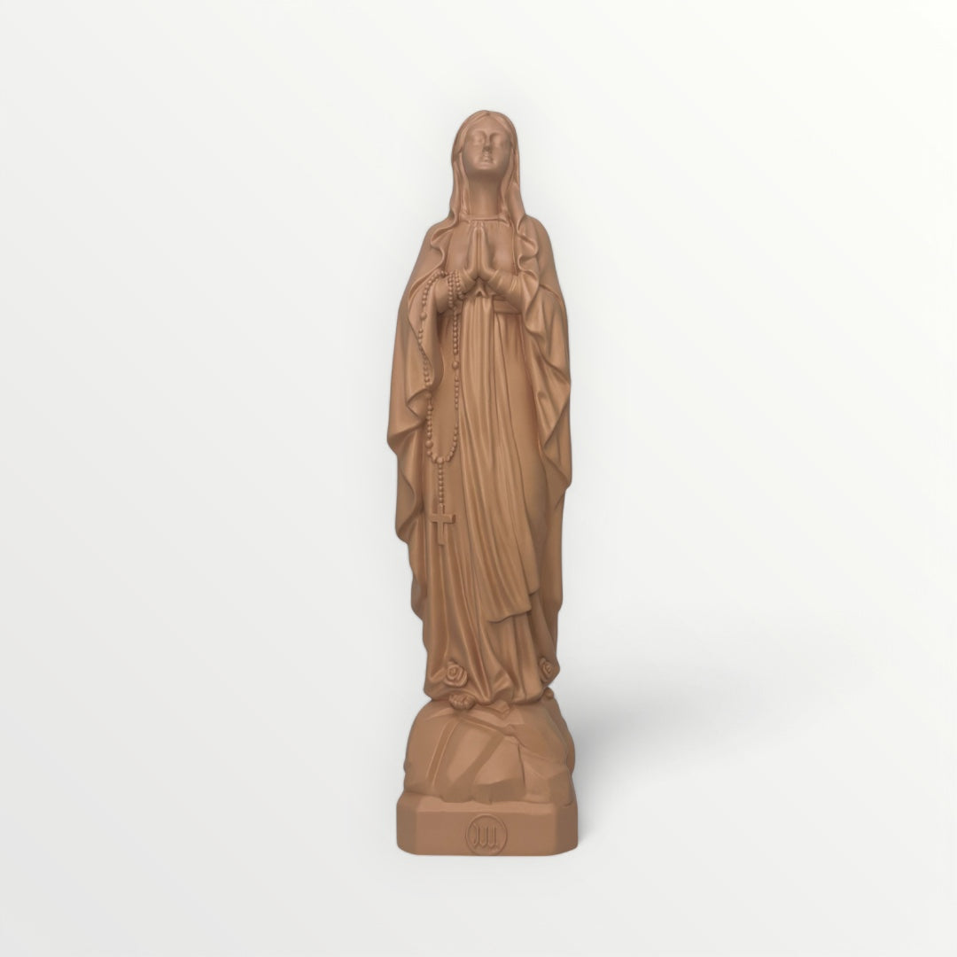 Vierge marie de lourdes 30cm beige nut's