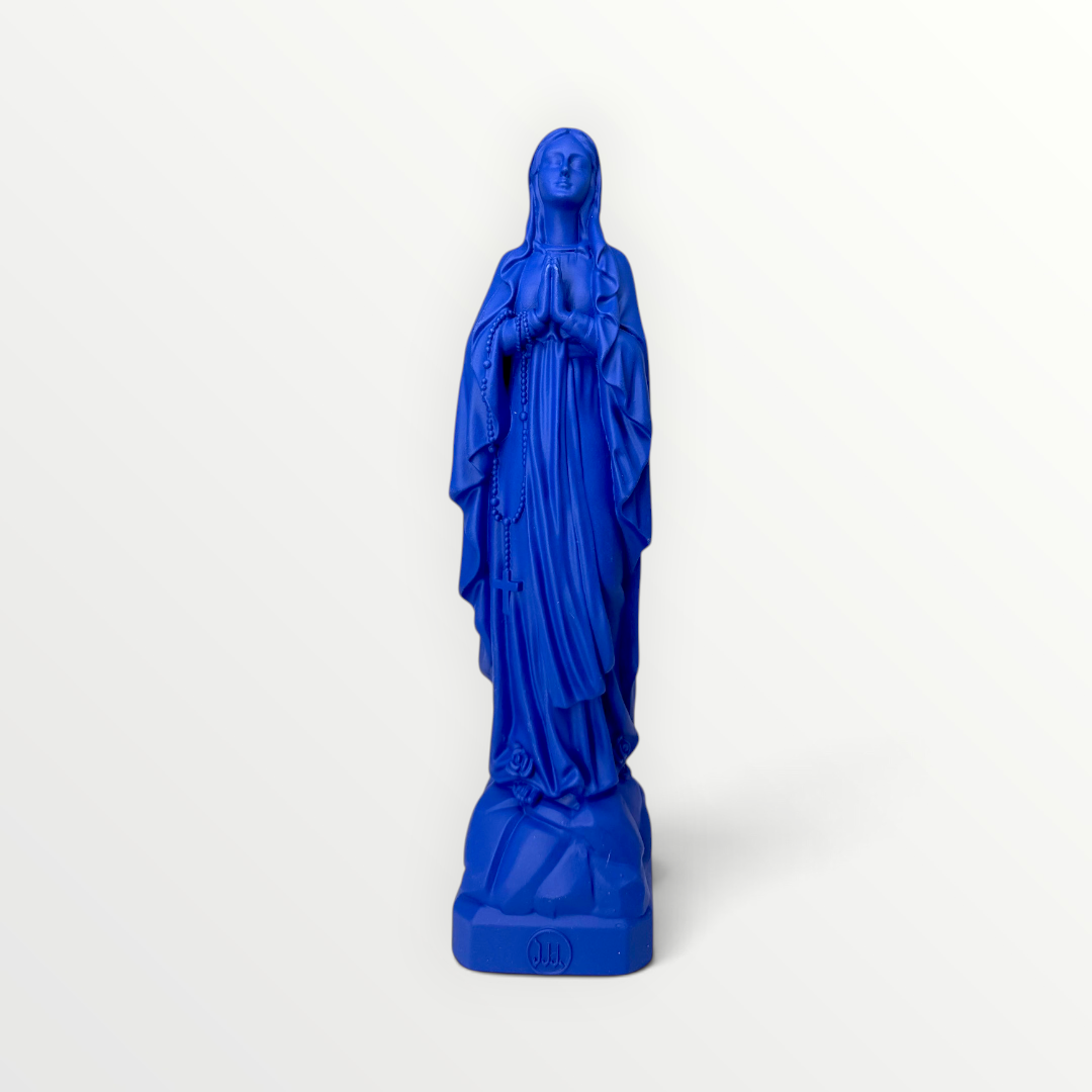 Vierge marie de lourdes bleu Indigo