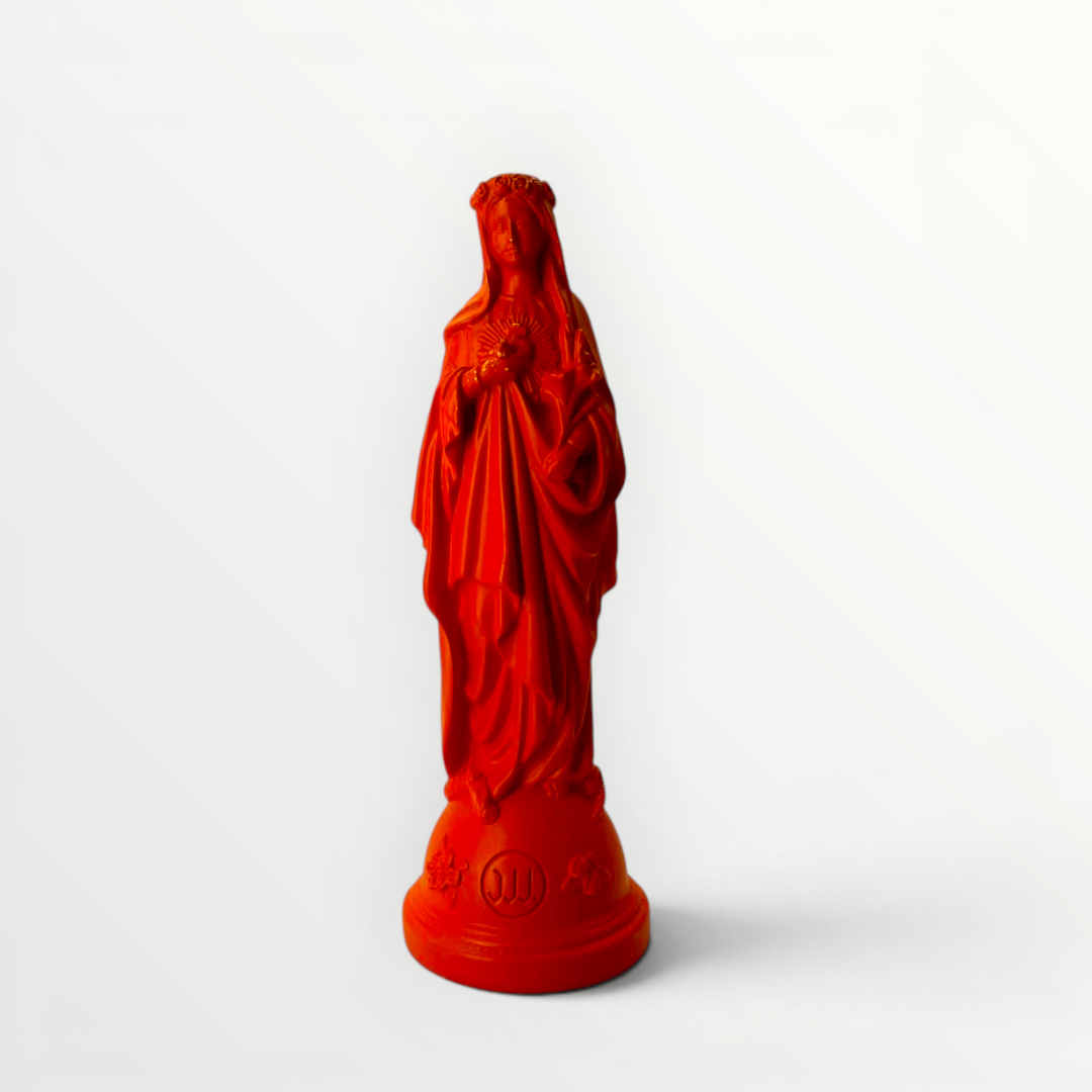 Statuettes of Mary with Flowers - timeless colors