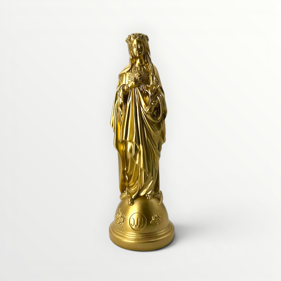 Statuettes of Mary with Flowers - timeless colors