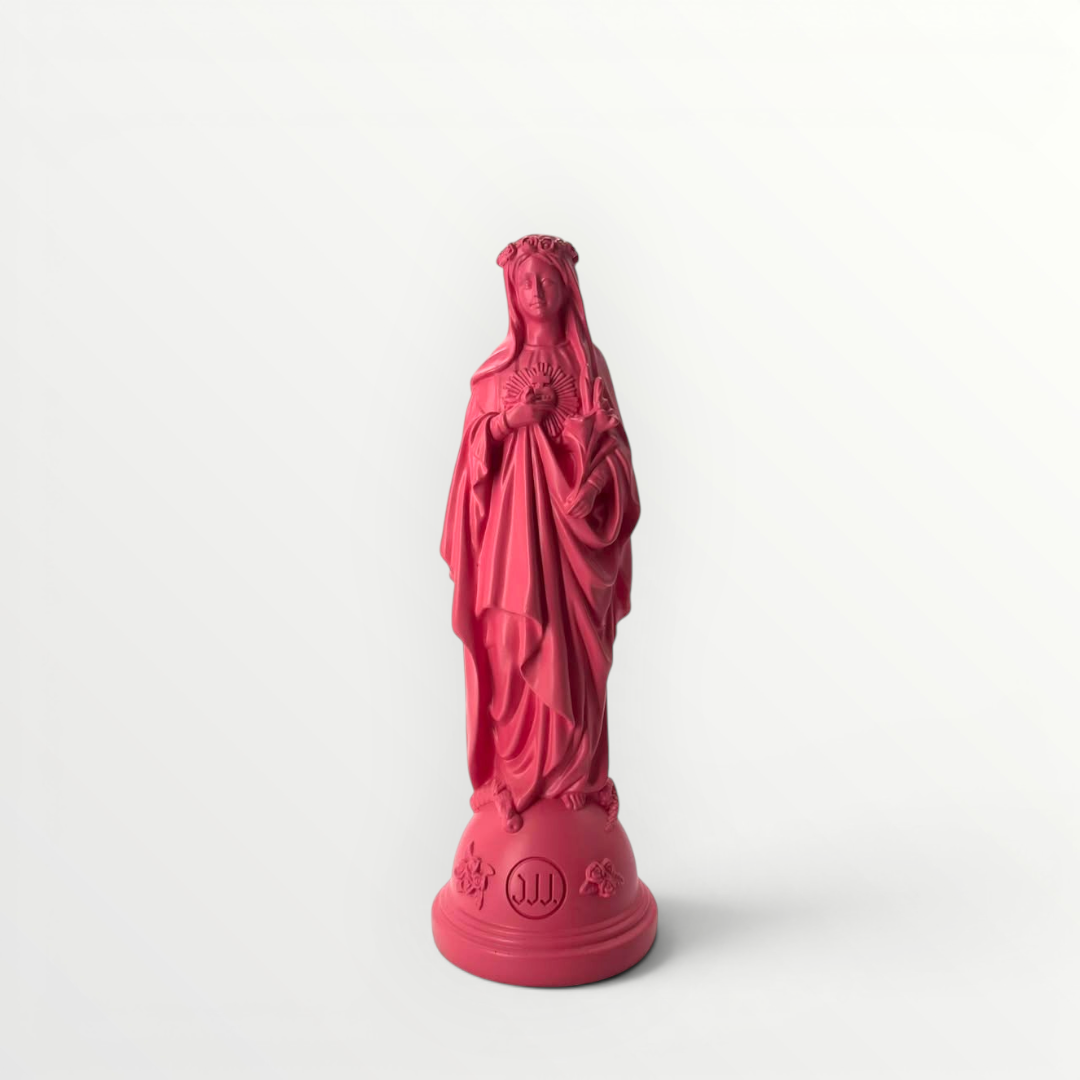 Statuettes of Mary with Flowers - timeless colors