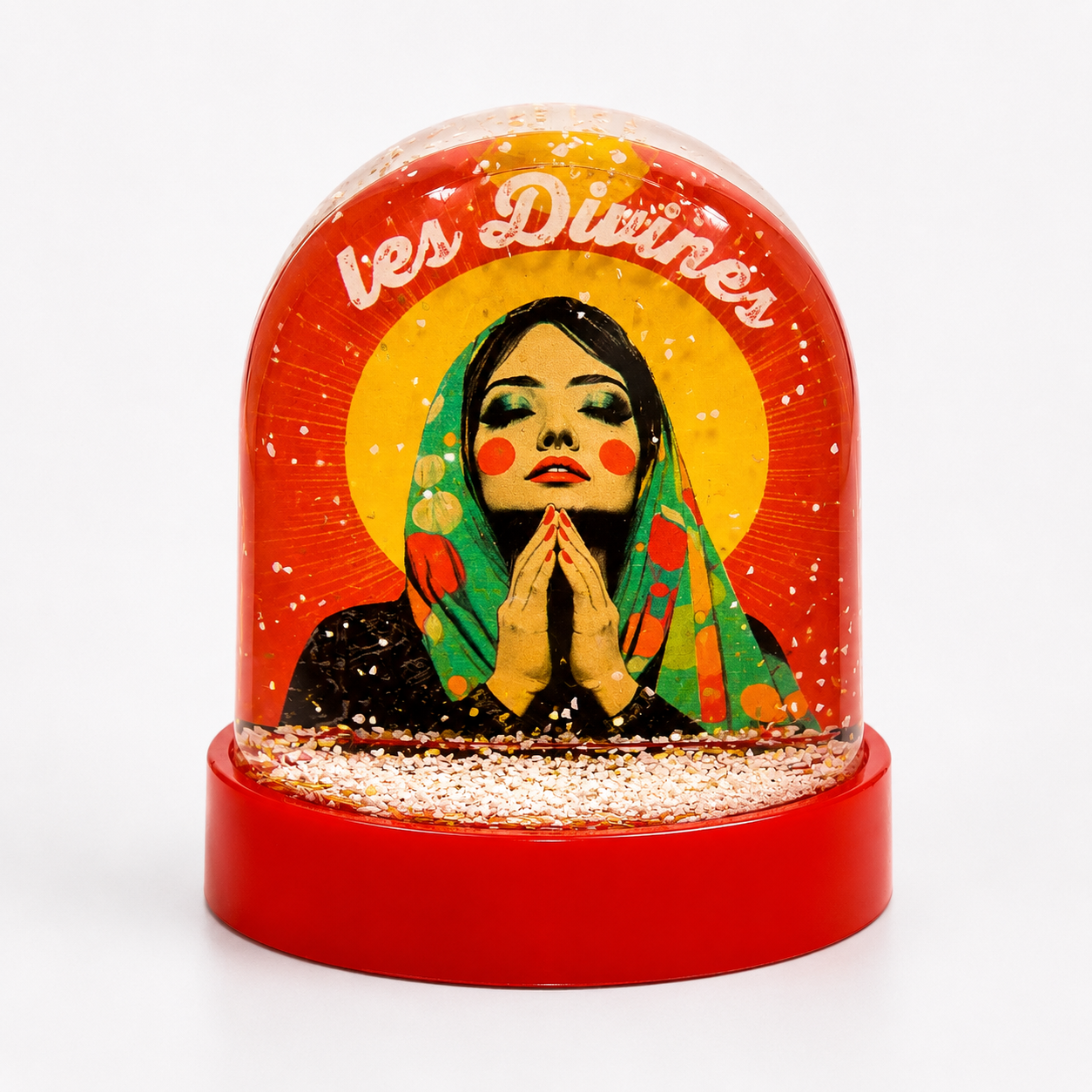 boule à neige les divines socle rouge 