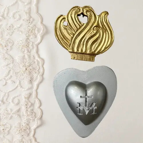 ex-voto coeur de marie argent