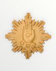 ex-voto main de marie orange navette 