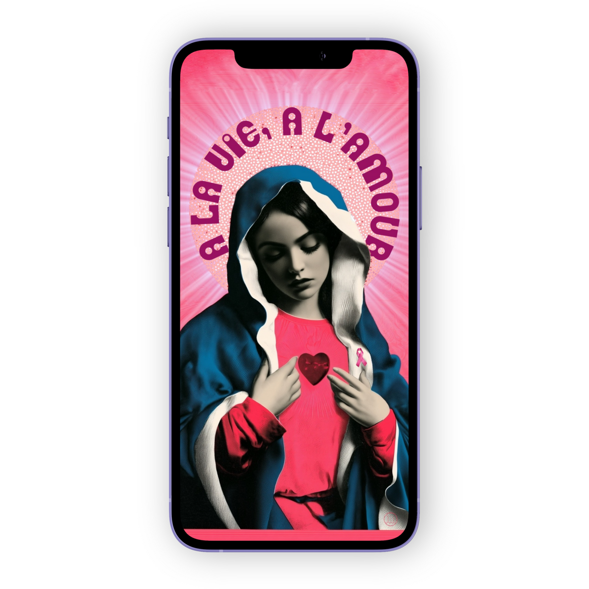 Aperçu du fond d’écran Octobre rose À la vie, à l’amour sur un téléphone