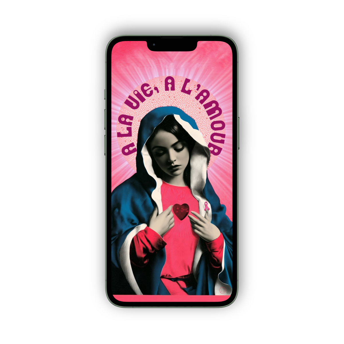 Deuxième aperçu du fond d’écran Octobre rose À la vie, à l’amour sur un téléphone