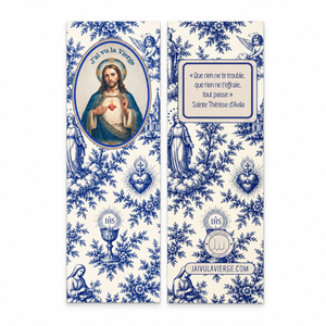 marque page jésus love you toile de jouy 