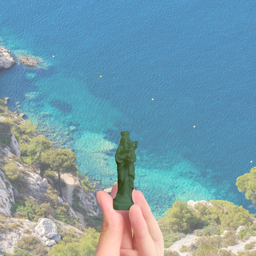Mini figurine de Notre-Dame de la Garde olive