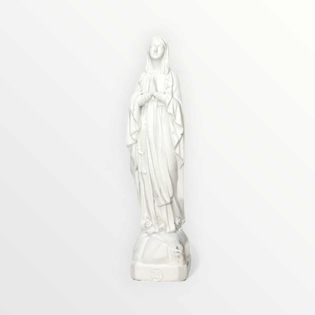 Statuette de la Vierge Marie de Lourdes, couleur Blanc – J'ai vu la Vierge