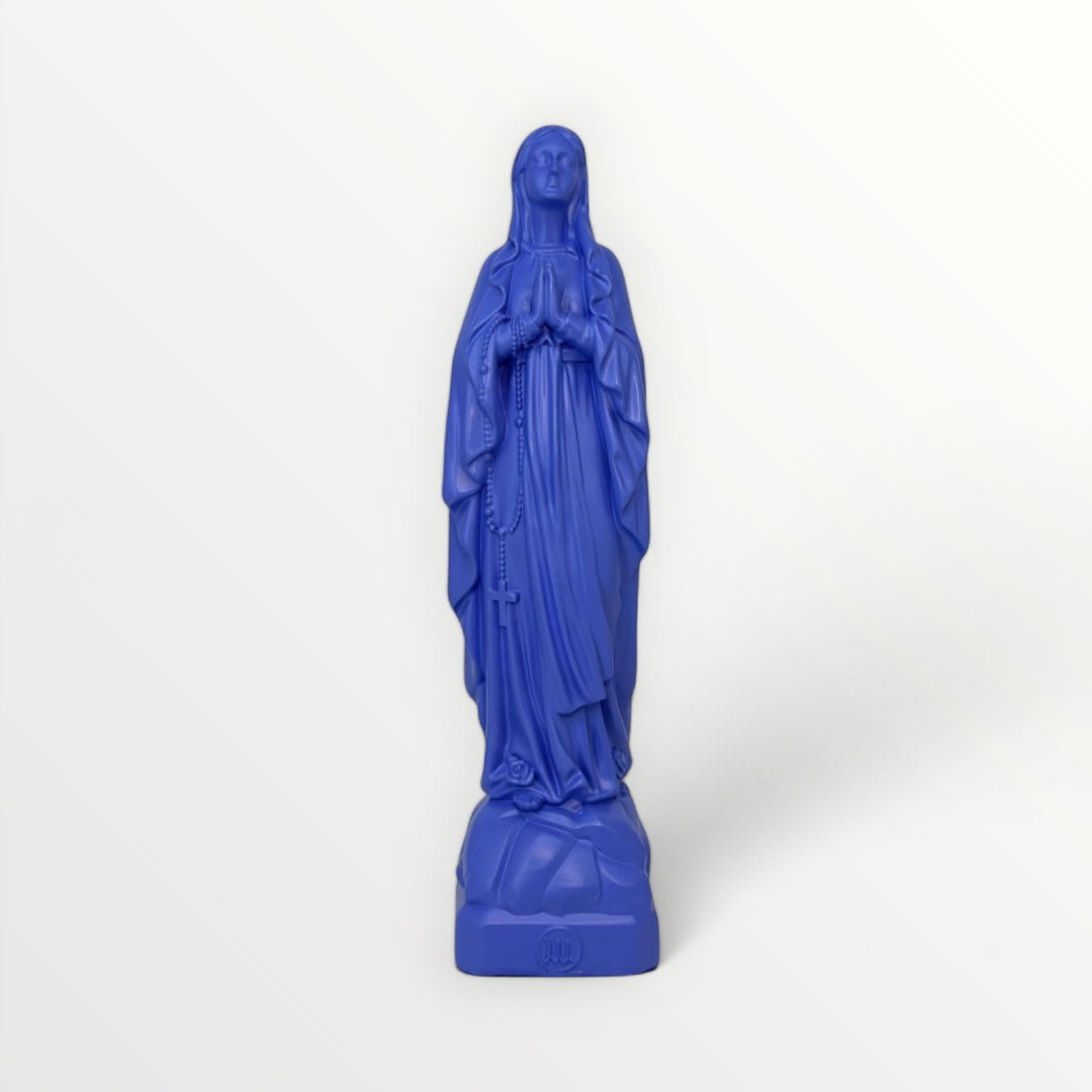 Statuette de la Vierge Marie de Lourdes, couleur Bleu Lavande – J'ai vu la Vierge