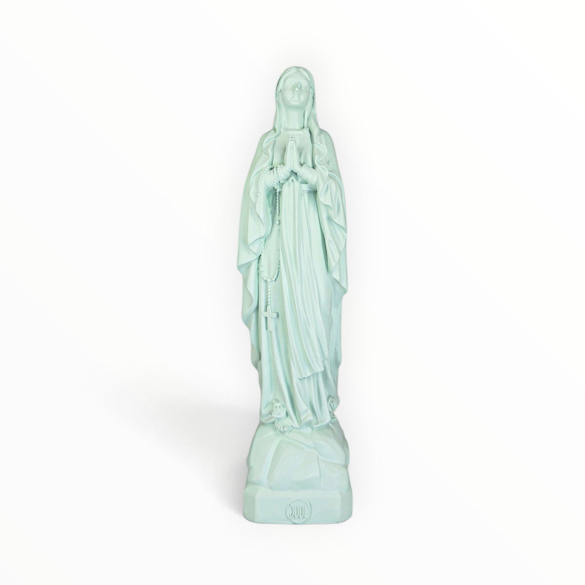 Statuette de la Vierge Marie de Lourdes, couleur Bleu Nuage, collection Intemporelle – J'ai vu la Vierge